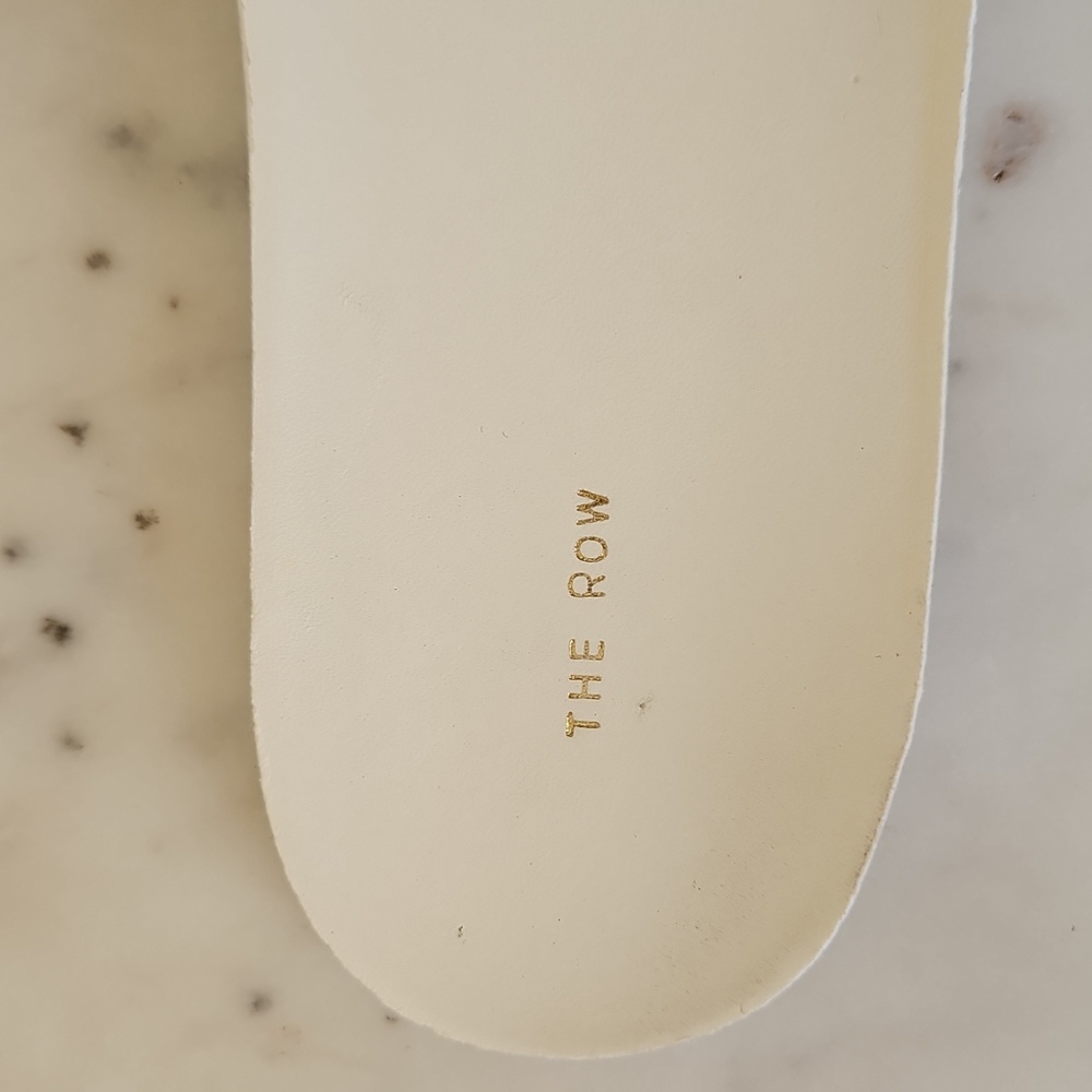 THE ROW: Black Mary H Minimalist Sneakers - Picture 6 of 9
